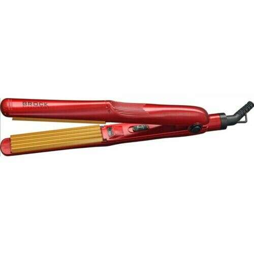 Brock HC 2001 RD, roter Keramik-Wellenformer für Haare, 35W, 360° Drehung, LED-Anzeige