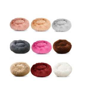 Collage of Welora® pet beds in various colors, including pink, beige, grey, dark grey, purple, brown, beige, red, and white - Pet Care