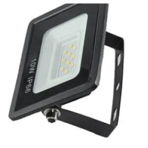 10W IP66 LED Flood Light, Black Metal Housing, Adjustable Bracket - Floodlights and Work Lamp