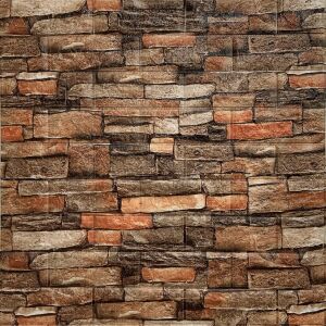 Prim-plan cu panouri de perete 3D din cărămidă - Wallpaper