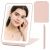 Woman using LED Cosmetic Mirror - Pink - Portable
