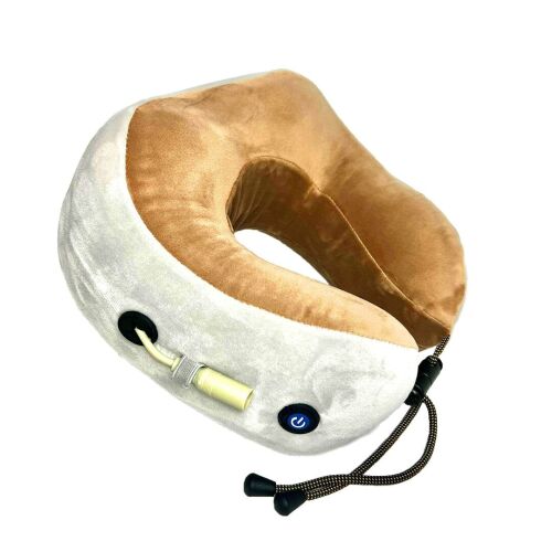 Wireless memory foam neck massage pillow