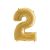 Héliumos fólia lufi, 2-es szám, 65 cm, arany 93395869