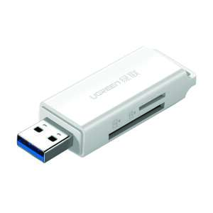 UGreen CM104 USB 3.0 SD és TF kártyaolvasó, fehér - Kártyaolvasó