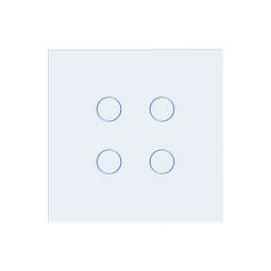 Luxion 4-gang üveg érintőkapcsoló, fehér - Villanykapcsoló