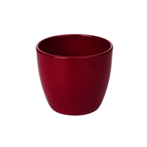 Bordó kerámia virágcserép, 11cm - Kaspó