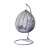 Pepita XL hanging egg chair with cushions, grey