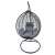 Pepita XL hanging egg chair with cushions, black