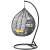 Pepita XL hanging egg chair with cushions, black