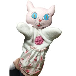 Kézműves Cica Báb - Ujjbáb