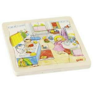 Goki wooden puzzle, A Day in My Life, 46 pieces, for kids ages 3 and up - Goki Puzzle