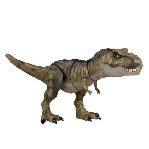 Jurassic World Dominion Thrash 'N Devour Tyrannosaurus Rex akciófigura, 56 cm, Mattel, oldalnézet