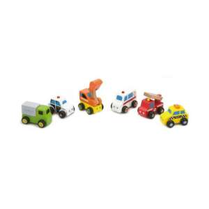 Járműkészlet 6 db-os Fa kisautó készlet 93402358 - FKP Toys