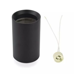 V-TAC GU10 LED falon kívüli lámpatest, fekete, tartozék GU10 foglalattal, 10 cm - SKU 8949 131646116 - V-TAC