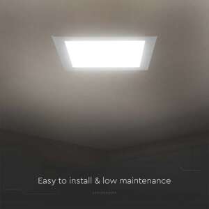 V-TAC Recessed, Plastic Housing, Square LED Panel 12W, Warm White - SKU 10483 95713930 - Lamp & Lighting
