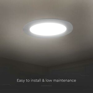 V-TAC süllyeszthető, műanyag házas, kerek LED panel 3W, hideg fehér - SKU 7857 131649729 - LED panel