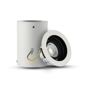 V-TAC GU10 LED Fehér Felületre Szerelt Spotlámpa Lámpatest - V-TAC