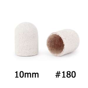 AlleMed Pedikűr csiszolósapka, Fehér, 10mm, #180 szemcseméret, 2 db - Pedikűr csiszolófej