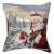 Clayre-Eef 45x45cm karácsonyi párnahuzat Mikulás és vörösbegy mintával