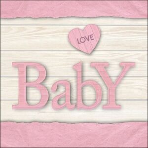 Ambiente Baby Love Girl Papírszalvéta - 33x33cm, 20db 137985419 - Ambiente