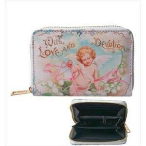 Clayre-Eef női pénztárca aranyos angyalos mintával, 'With Love and Devotion' felirattal, tökéletes mindennapi használatra. - Clayre & Eef