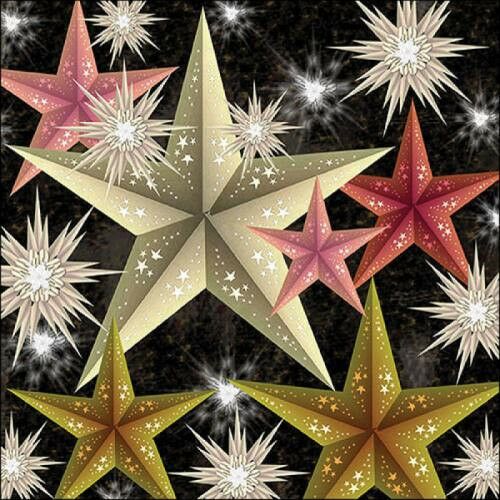Ambiente Luminous Stars Papírszalvéta - 33x33cm, 20db 137985504