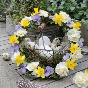 Ambiente Húsvéti Papírszalvéta - Kosár Tojással - 33x33cm, 20db 137985227 - Ambiente