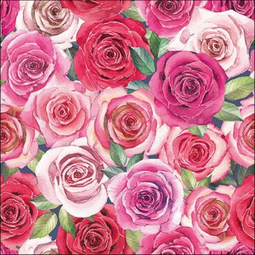 Ambiente Ariana Rózsás Papírszalvéta - 33x33cm, 20db 137985287