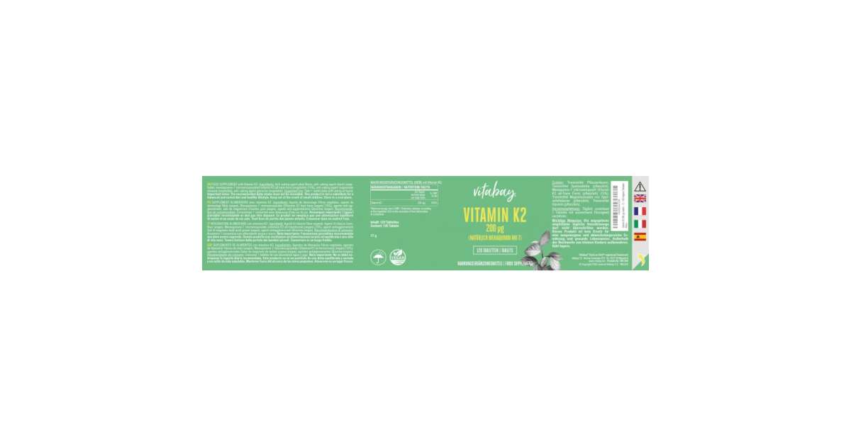 Vitabay Vitamina K2 MK7 200 mcg 120 Tablete vegane