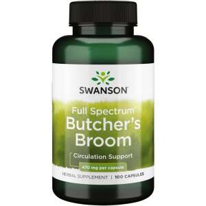 Swanson Full Spectrum Butcher's Broom Circulation Support Herbal Supplement, 100 Capsules - Dietary supplement