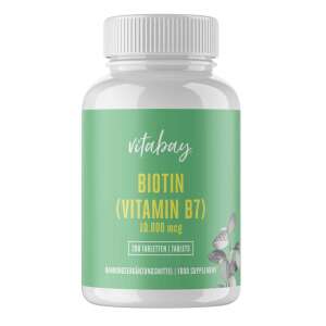 Vitabay Biotin 10.000 mcg 10 mg 200 tabletta, segíti a haj növekedését 93409850 