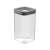 Curver Dry Cube 1.8L clear plastic food storage container with gray lid
