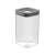 Curver Dry Cube 1,8L recipient transparent din plastic pentru depozitarea alimentelor cu capac gri