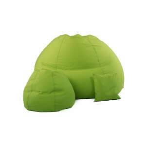Fűzöld ALL IN Grandiózus babzsákfotel garnitúra, zöld, tartalmaz babzsákfotelet, lábtartót és párnát - Babzsákfotel & Ülőke