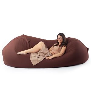 Relax Barna Babzsák Kanapé, 200x90x50 cm, kényelmes ülőhely felnőtteknek - Babzsákfotel & Ülőke