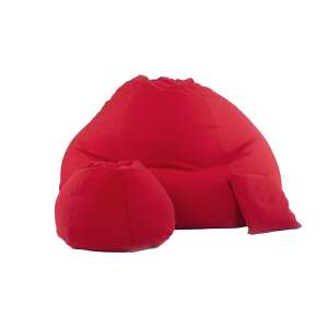 Piros ALL IN Grandiózus babzsákfotel garnitúra, piros babzsákfotel, babzsákfotel lábtartóval és párnával - Babzsákfotel & Ülőke