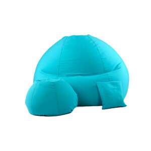 Türkiz ALL IN Grandiózus babzsákfotel garnitúra, türkiz babzsákfotel, babzsákfotel lábtartóval és párnával, kényelmes babzsákfotel - Babzsákfotel & Ülőke