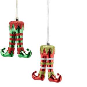 Üveg karácsonyfadísz - Manóláb - 12x10cm 93421532 - Nonbrand Karácsonyfadísz