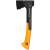 Fiskars X14 XS топор за къмпинг, черен и оранжев, с черна дръжка и оранжева дръжка