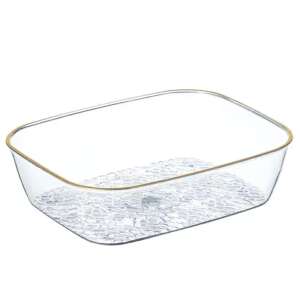 Elegant Pufo Shine Decorative Tray for Serving Appetizers, Cakes, and Fruits, 26 x 18 cm 93421877 - Bowl