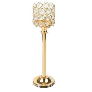 Suport elegant Pufo Gentle pentru lumanare, tip sfesnic, metalic, 29 x 8 cm, auriu 93421988