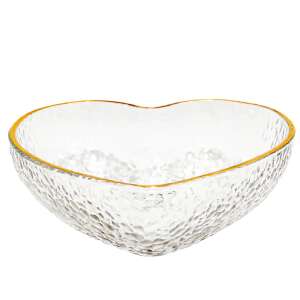 Pufo Gold Heart elegant bowl for nuts, pistachios, candies, fruits, snacks, 21 cm 93422097 - Bowl