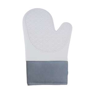 Pufo Cooking silicone oven kitchen glove, grey/blue, 30 cm - Oven Mitt