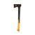 Fiskars X24 M Axe, black and orange, angled view
