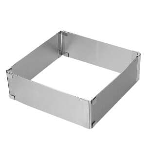 Adjustable Metal Cake Ring for Cakes, Silver 93422214 - Baking Mold