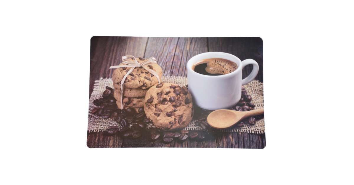 Set suport farfurie pentru servirea mesei, model Pufo Perfect Coffee, 6 ...