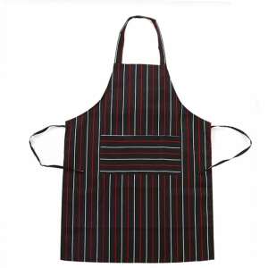 Black and red striped Pufo Simple kitchen apron with one pocket - Apron