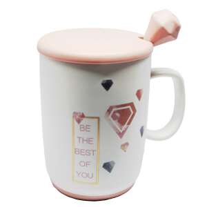 Ceramic Mug with Lid and Pufo Best of You Spoon for Coffee or Tea, 350 ml 93422460 - Serving