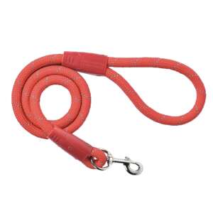 Red Pufo Comfort dog leash, 110 cm, with swivel carabiner, strong, comfortable - Pet Care