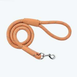 Pufo Comfort dog leash, 110 cm, light brown, with carabiner - Pet Care
